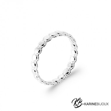 Bague Argent Rhodié Anneau...