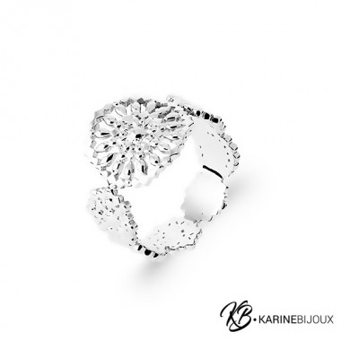 Bague Argent Rhodié Large...