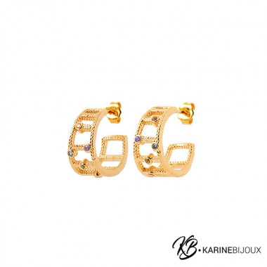 Créoles Plaqué Or 18 Carats...