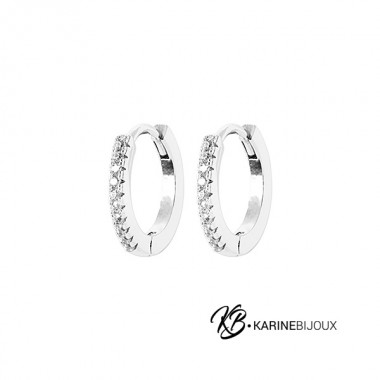 Créoles "Esmée" en Argent...