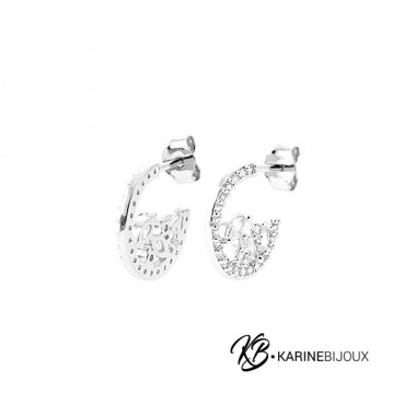 Créoles "Léonie" en Argent...