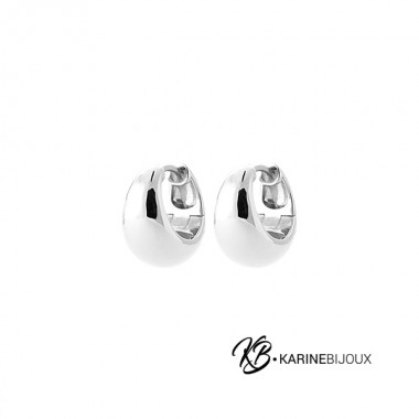 Créoles "Bombées" en Argent...