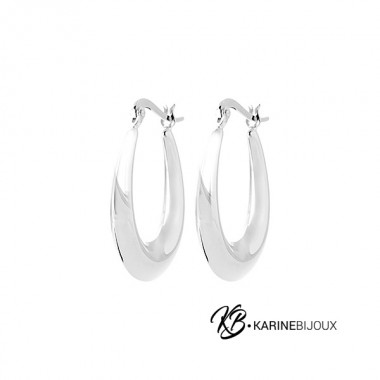 Créoles "Goutte" en Argent...