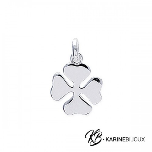 Pendentif Trèfle Argent Georgia Rhodié 925 | Karine Bijoux