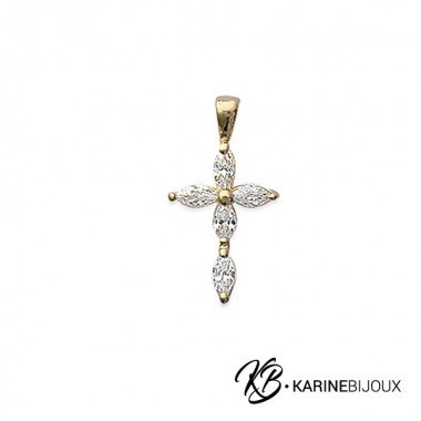 Pendentif Croix Plaqué Or...