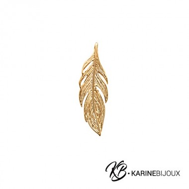 Pendentif Plume Plaqué Or...