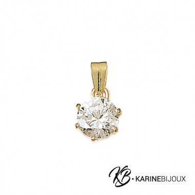 Pendentif Solitaire Plaqué...