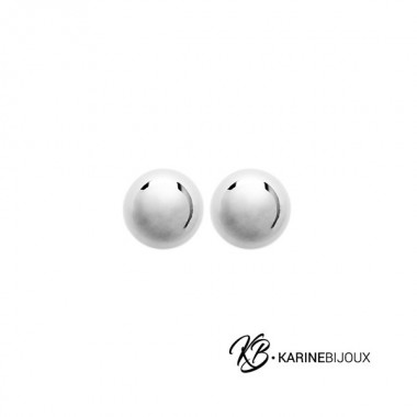 Boucles Boules Akela argent.