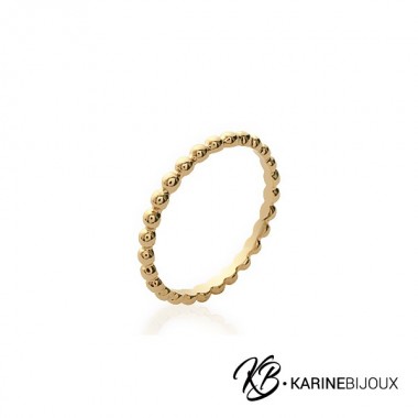 Anneau Loune fin en plaqué...