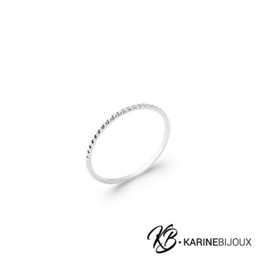 Anneau Torsade Lansing argent.